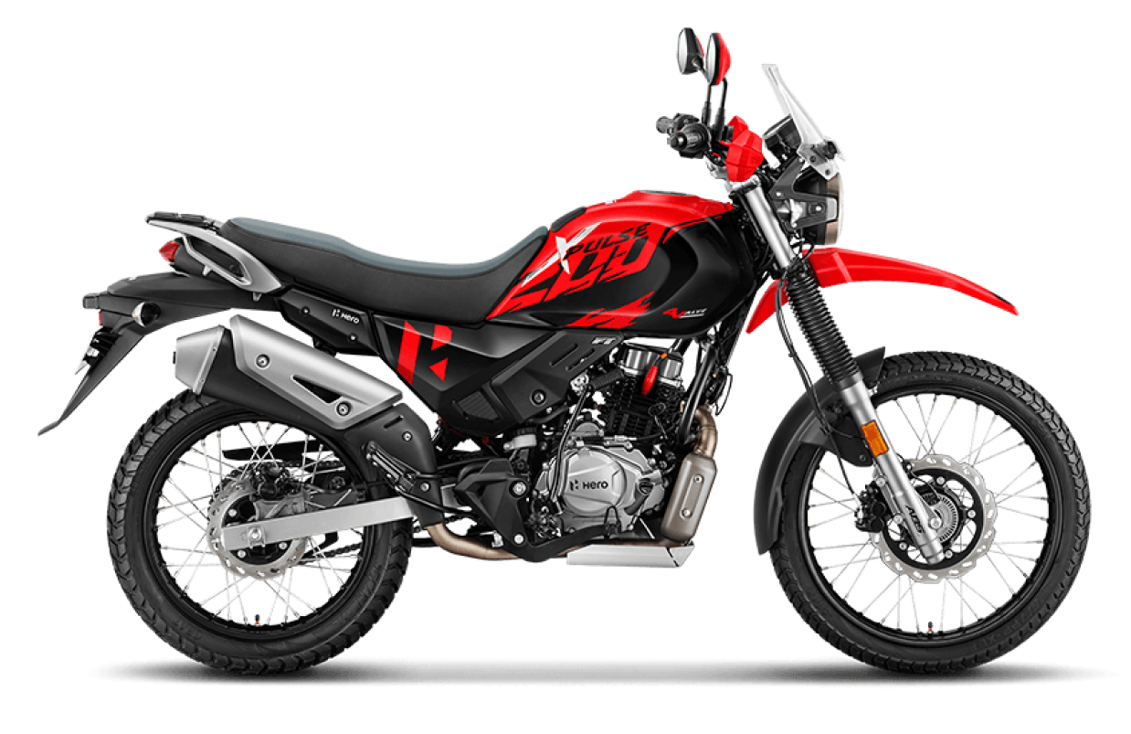 HERO XPulse 200 4V Black-sports Red