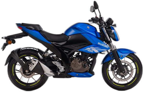 SUZUKI Gixxer 250 YSF (Met. Triton Blue) + YVB (Glass Sparkle Black)