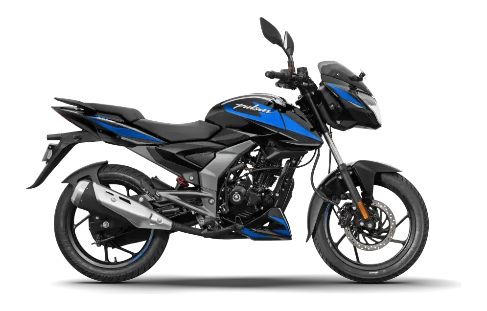 BAJAJ Pulsar 125 Ebony Black + Cyan Blue