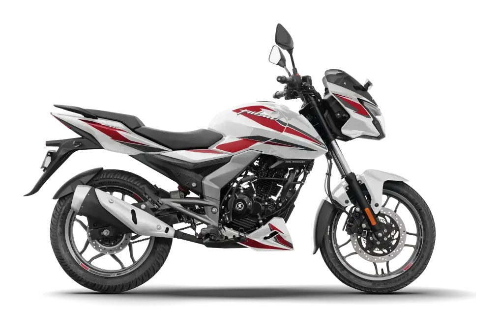 BAJAJ Pulsar 150 Pearl Metallic White + Metallic Red