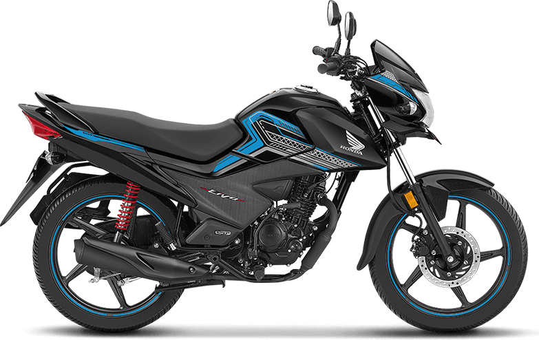 HONDA Livo Pearl Igneous Black (Geny Gray Shroud + Blue Stripes)
