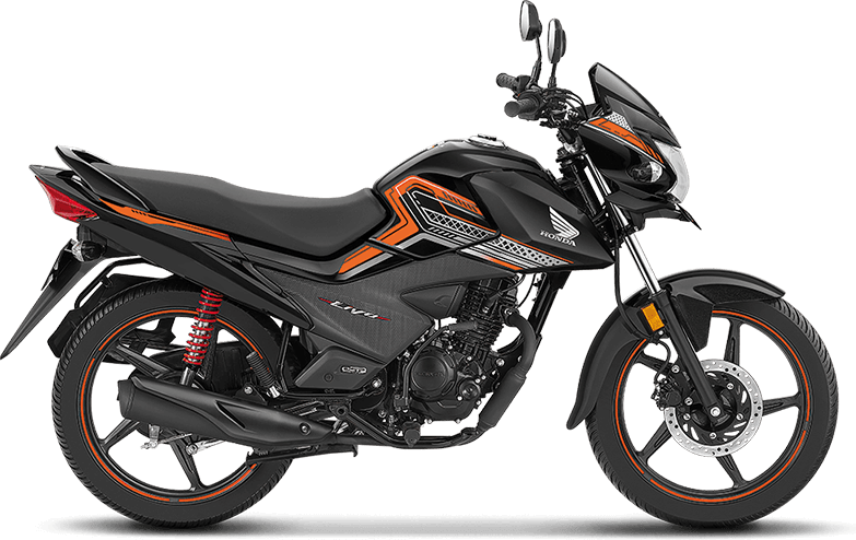 HONDA Livo Pearl Igneous Black (Pearl Igneous Black Shroud + Orange Stripes)