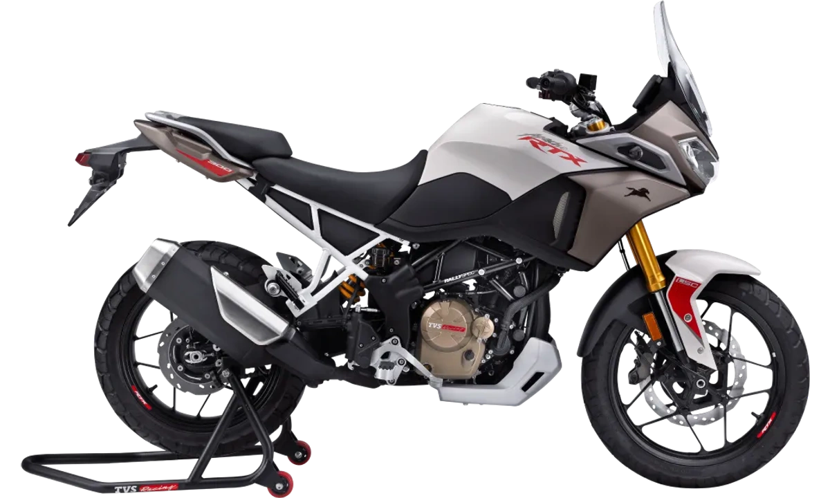 TVS Apache RTX Pearl White