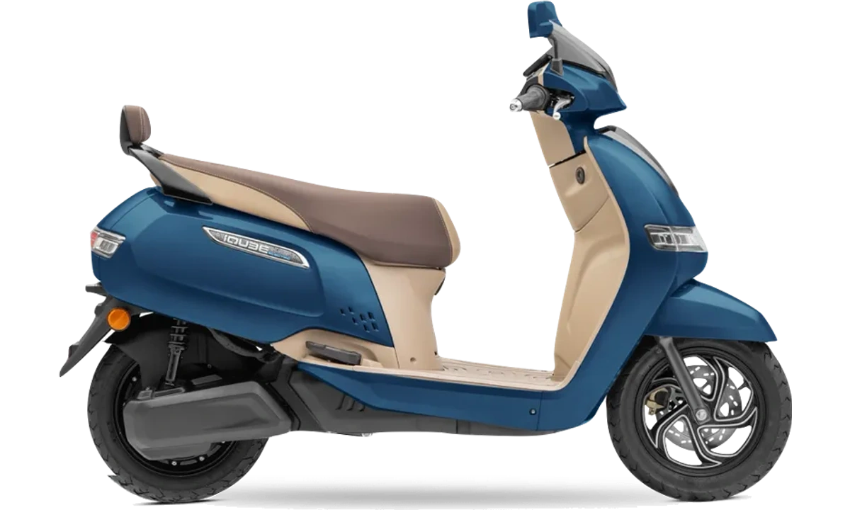 TVS iQube Starlight Blue Beige