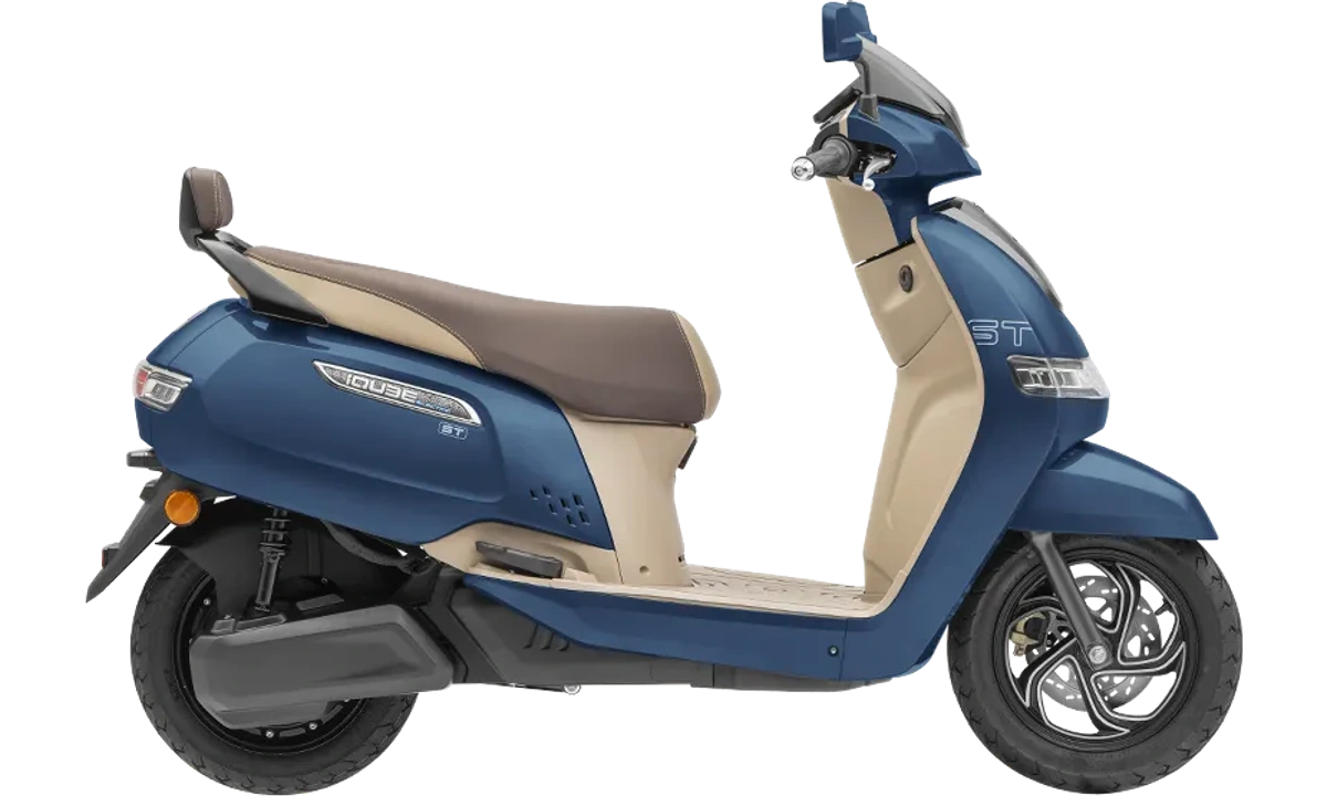 TVS iQube Starlight Blue Beige