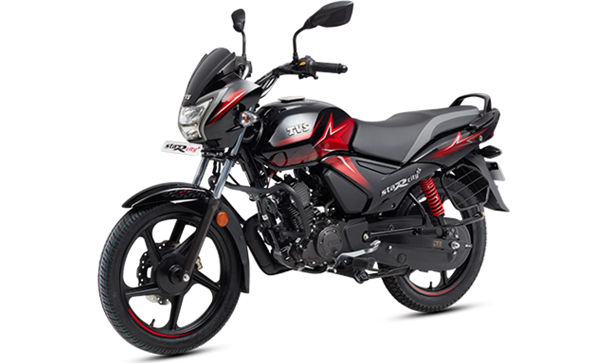TVS StaR City+ Black Red