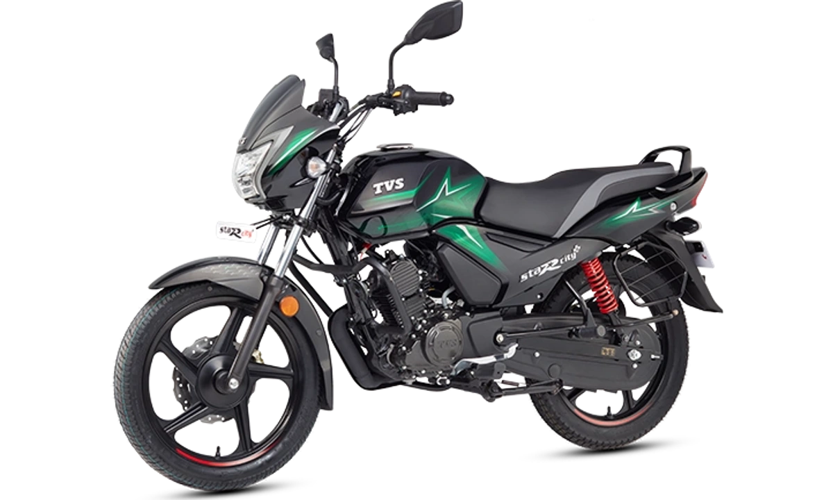 TVS StaR City+ Black Green