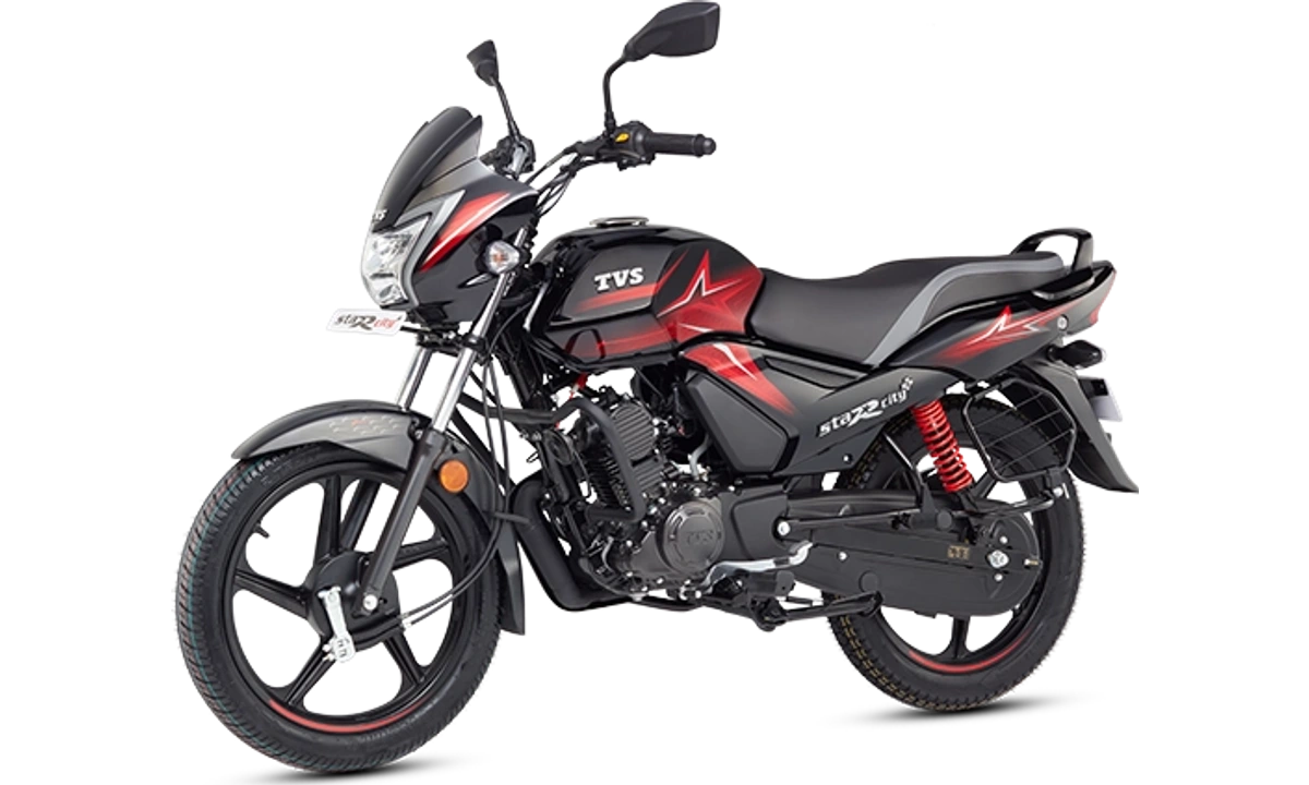TVS StaR City+ Black Red