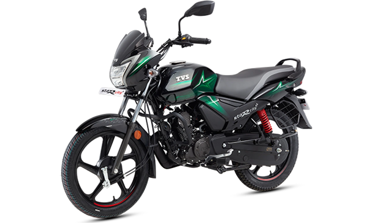 TVS StaR City+ Black Green